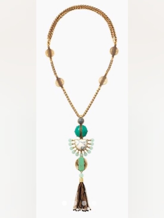 Stella & Dot Jewelry - Stella & Dot Totem Tassle Turquoise Pendant Versatile 3 Looks In 1.
